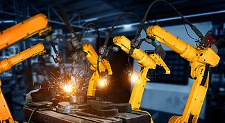 用于控制操作的物联网软件用于数字工厂生产技术的智能工业机器人手臂